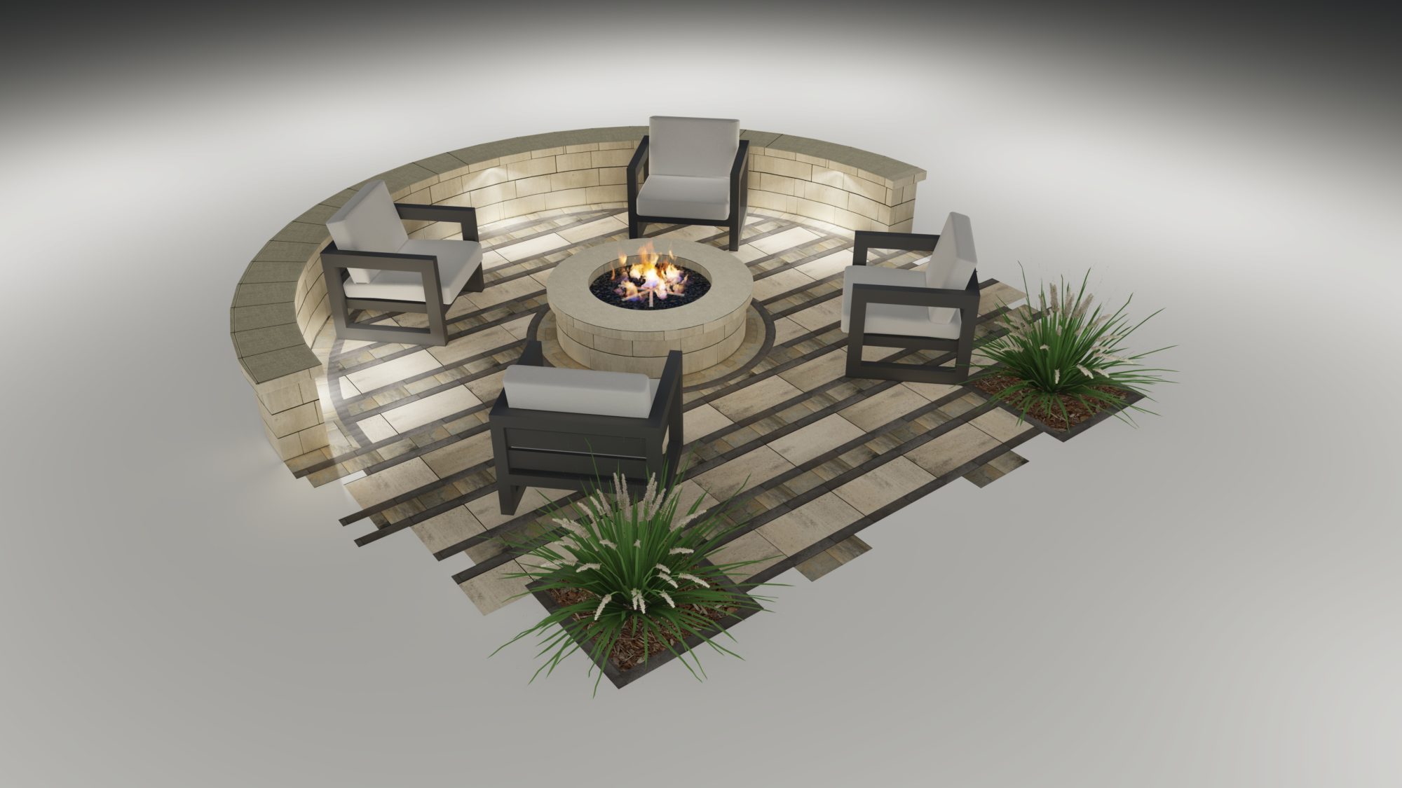 Metropolitan Firepit Living Room 3A | Belgard Rooms