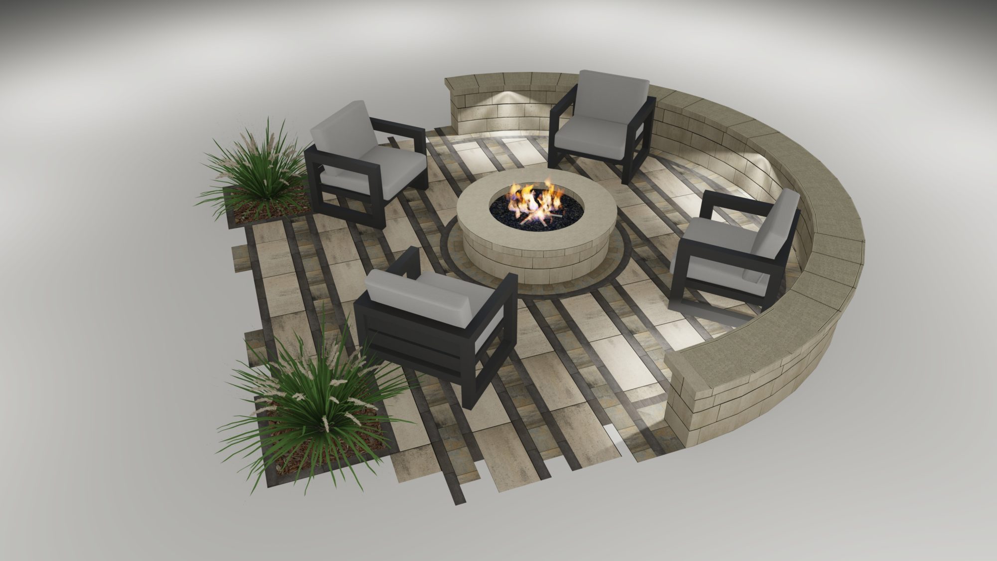 Metropolitan Firepit Living Room 3A | Belgard Rooms